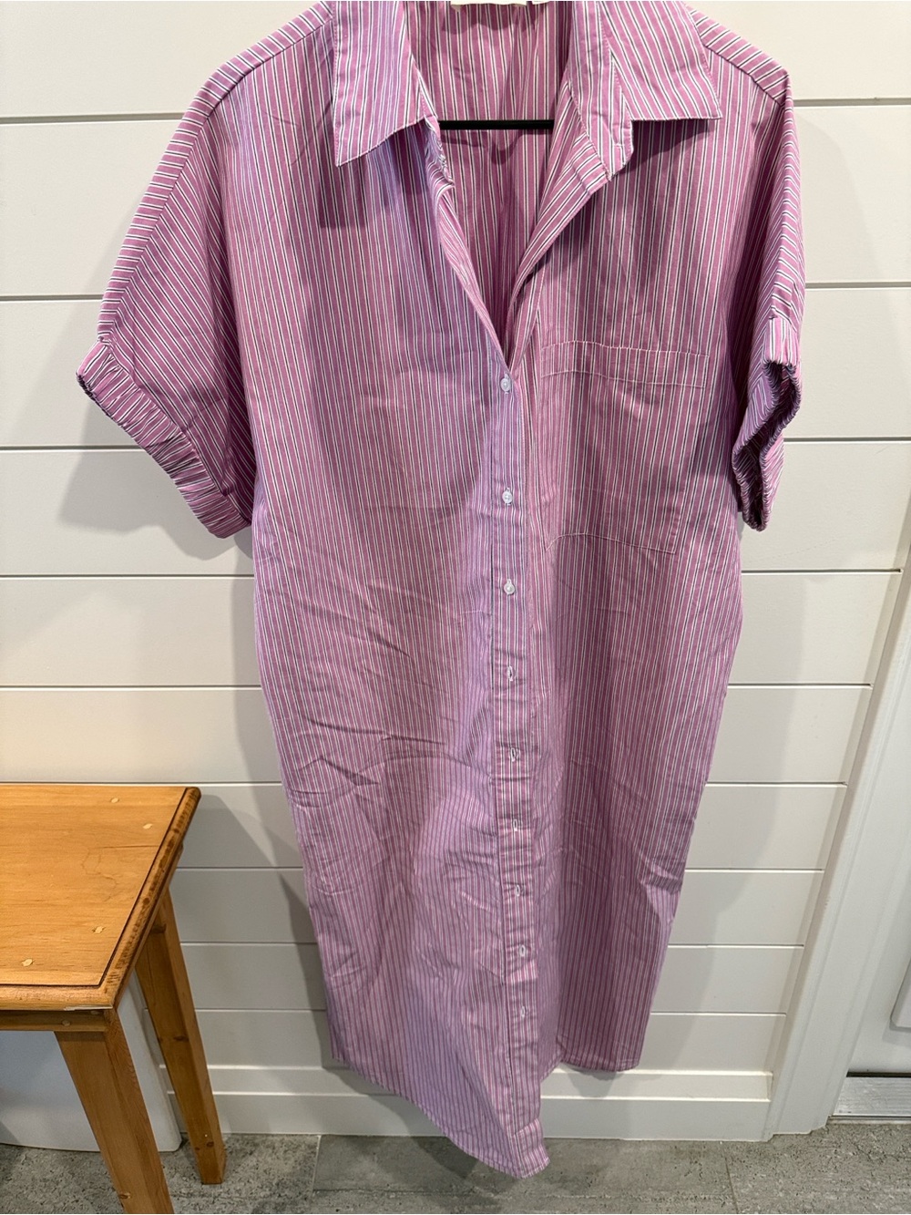 Men's Pink Striped Button-Up Shirt